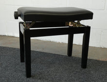 Load image into Gallery viewer, Modern Black Piano Stool with Height Adjustable Mechanism and Black Leather Top