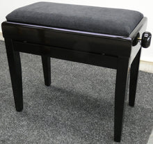 Load image into Gallery viewer, Stagg Height Adjustable Piano Stool With Storage in Black Gloss