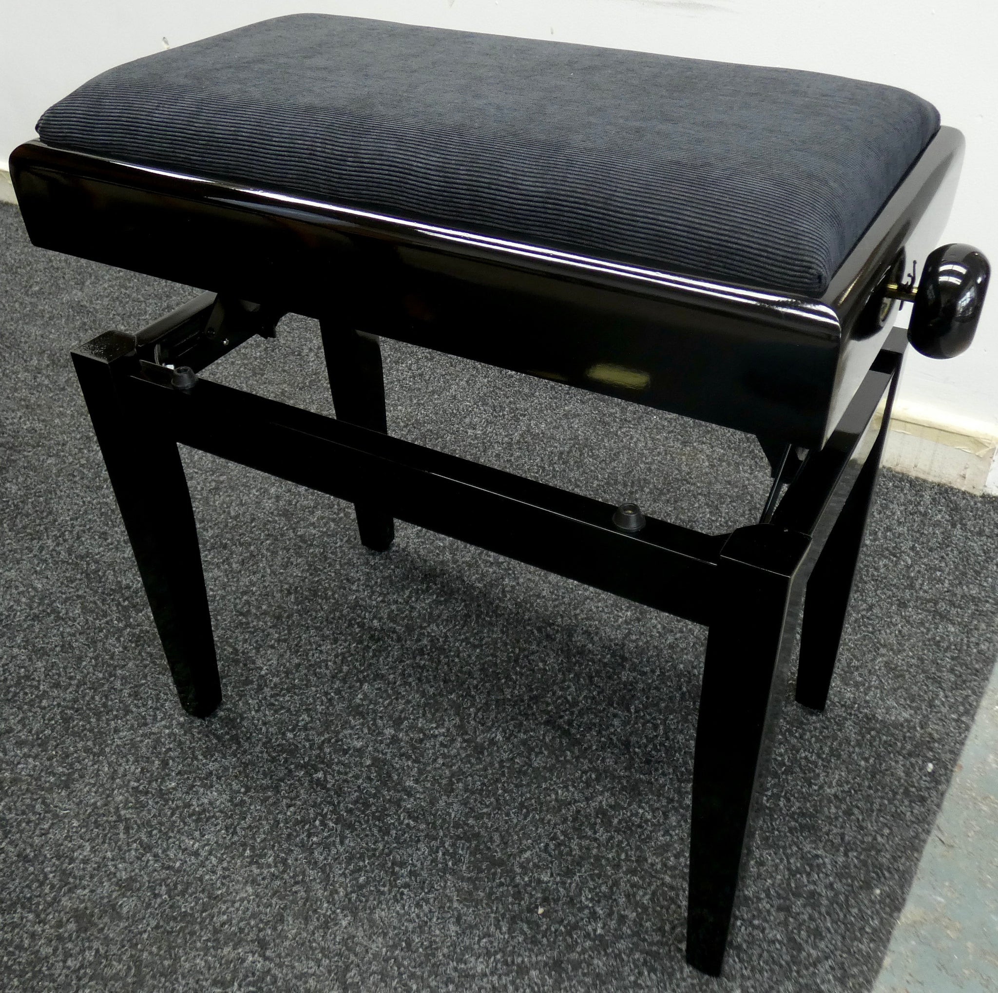 Stagg Height Adjustable Piano Stool With Storage in Black Gloss – Silk ...