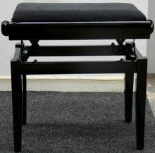 Load image into Gallery viewer, Stagg Height Adjustable Piano Stool With Storage in Black Gloss